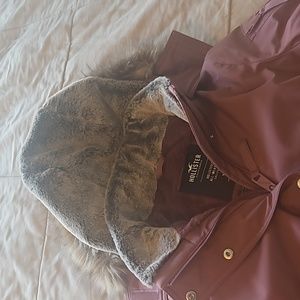 Hollister All Weather Fur trimmed coat
